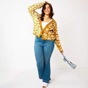SO Floral 70s Retro Cardigan Sweater | Size M | Perfect for Fall‎